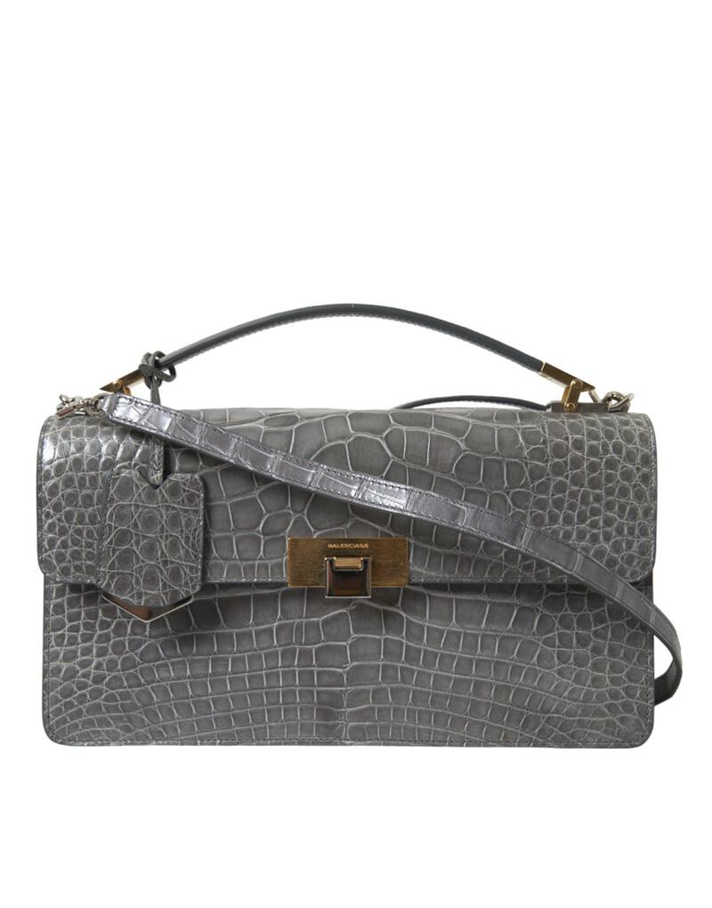 【VIP価格】BALENCIAGA Alligator Leather Medium Shoulder Bag Balenciaga Alligator Leather Medium Shoulder Bag In Gris | eBay