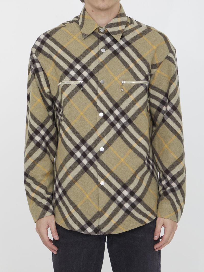 【関税＆送料込み】Burberry Check Wool Blend Shirt Dress Burberry Wool blend check shirt dress | The Fashion Square