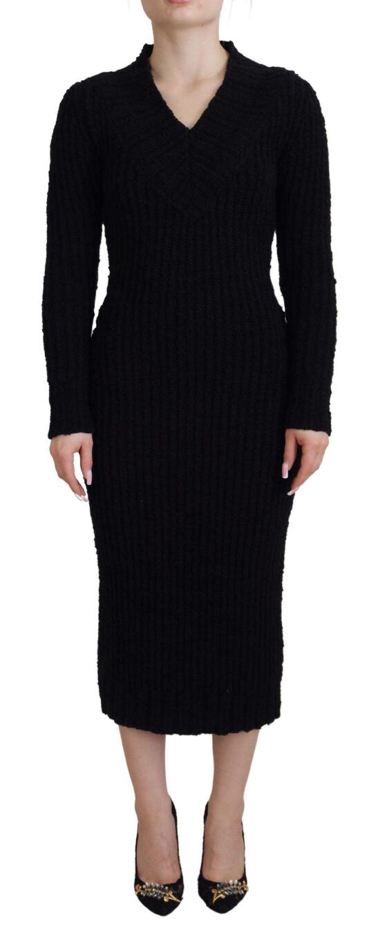 Dolce & Gabbana Dresses - LONG-SLEEVED KNIT DRESS Black female 44
