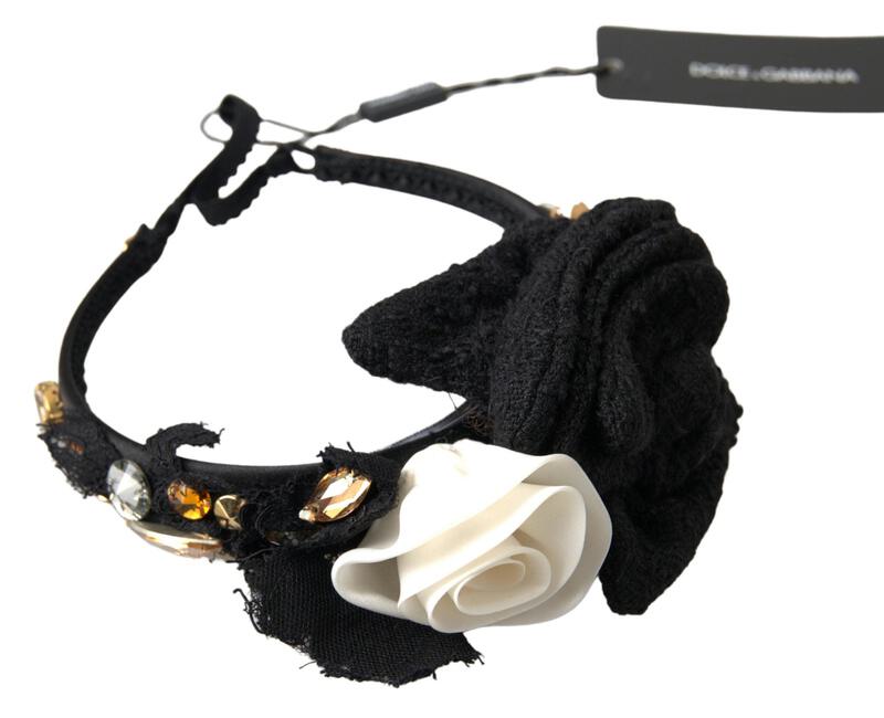 Dolce Gabbana Gold Brass Roses Crystal Embellished Headband Metal Diadem In Box s-l1200.jpg main image 2