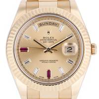 Rolex Day-Date II | REF. 218238 | Diamond & Ruby Baguette
