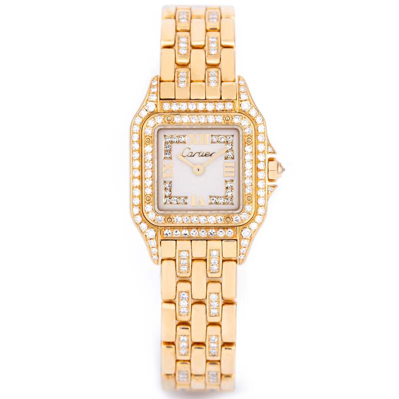 Cartier☆カルティエ☆ヒンドゥ☆サイズ50 Unworn Cartier Panthere | REF. 8057915 | Cream Diamond Dial