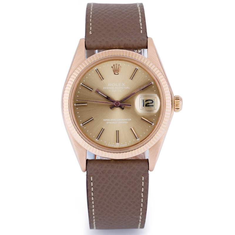 Rolex Date 1503 Gold 'Ghost' Dial 18k Rose