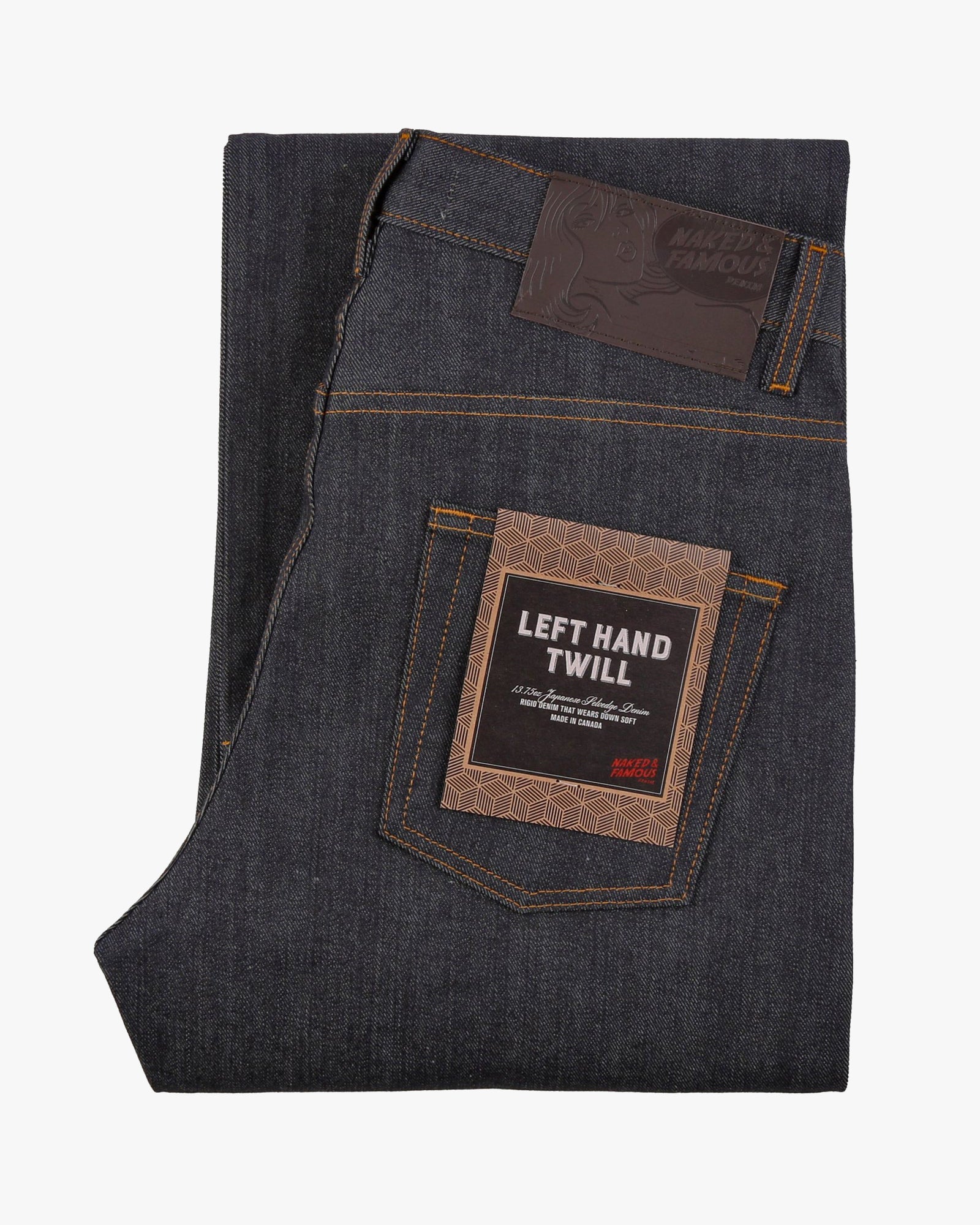 naked and famous left hand twill fade