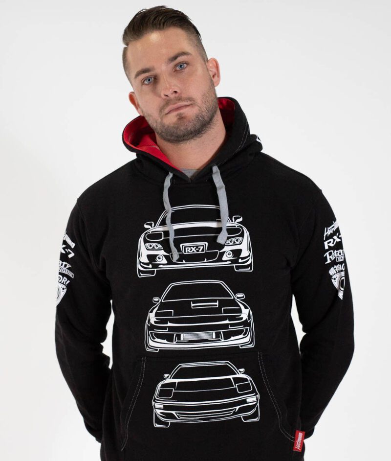 Mazda RX7 FD Rotary Drift Turbo JDM Tuner Car Mens Pullover Hoodie