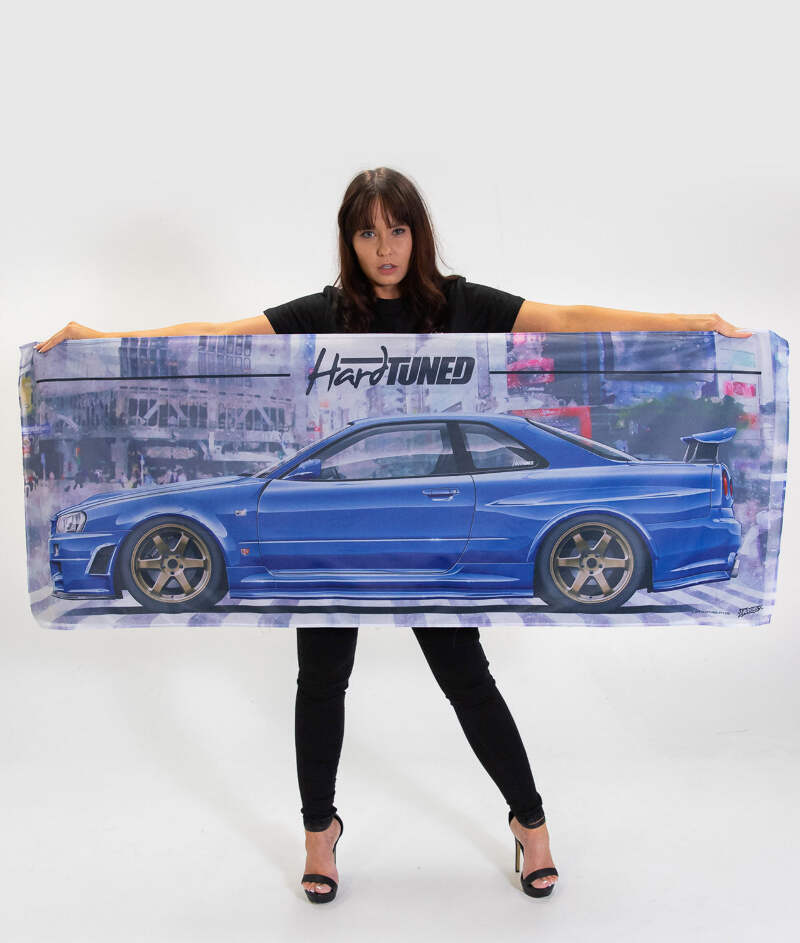 Nissan Skyline R34 Gtr Godzilla Turbo Jdm Drift Car Workshop Flag Ebay