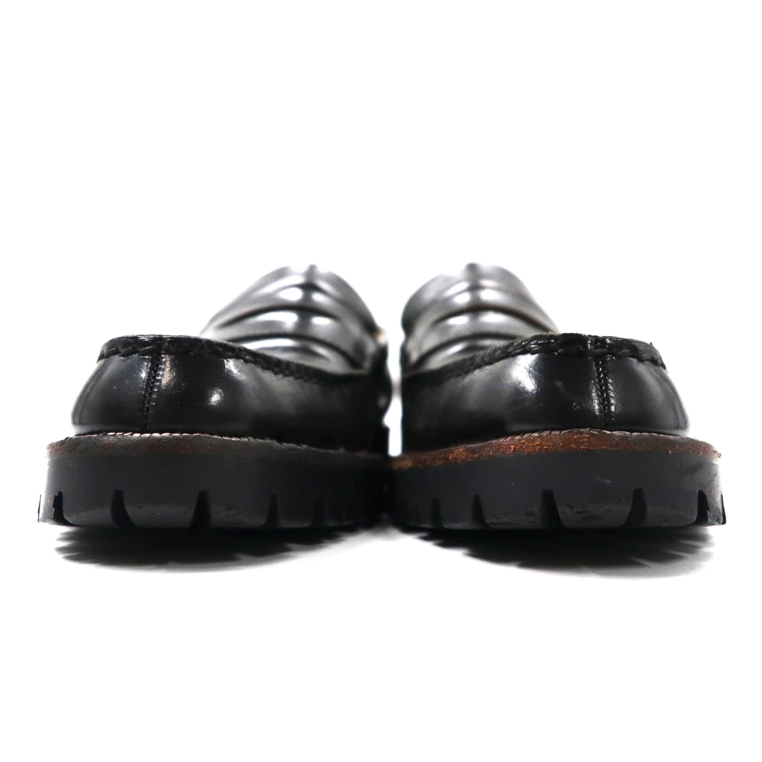 COMME des GARCONS Coin Loafers US6 Black Leather Tank Sole