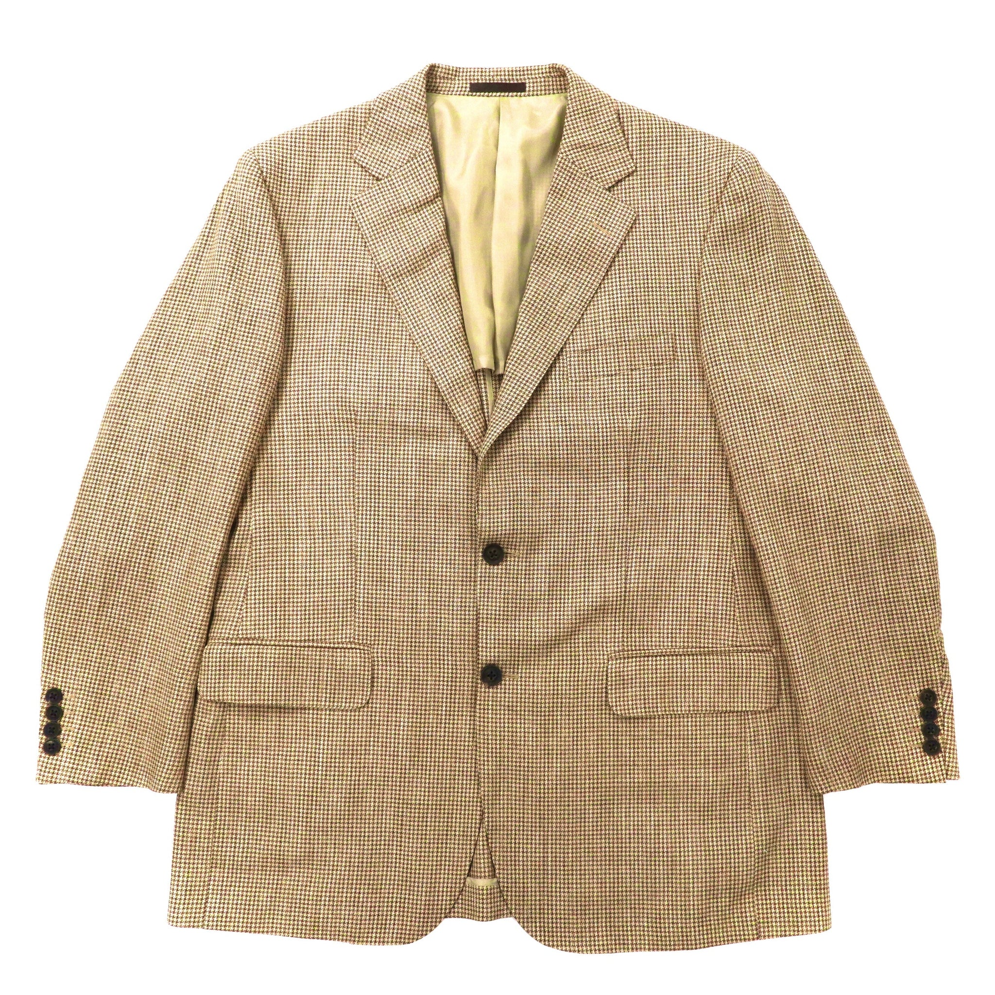 Burberry 2b Tailored Jacket 180 AB7 Beige HOUNDSTOTH Wool