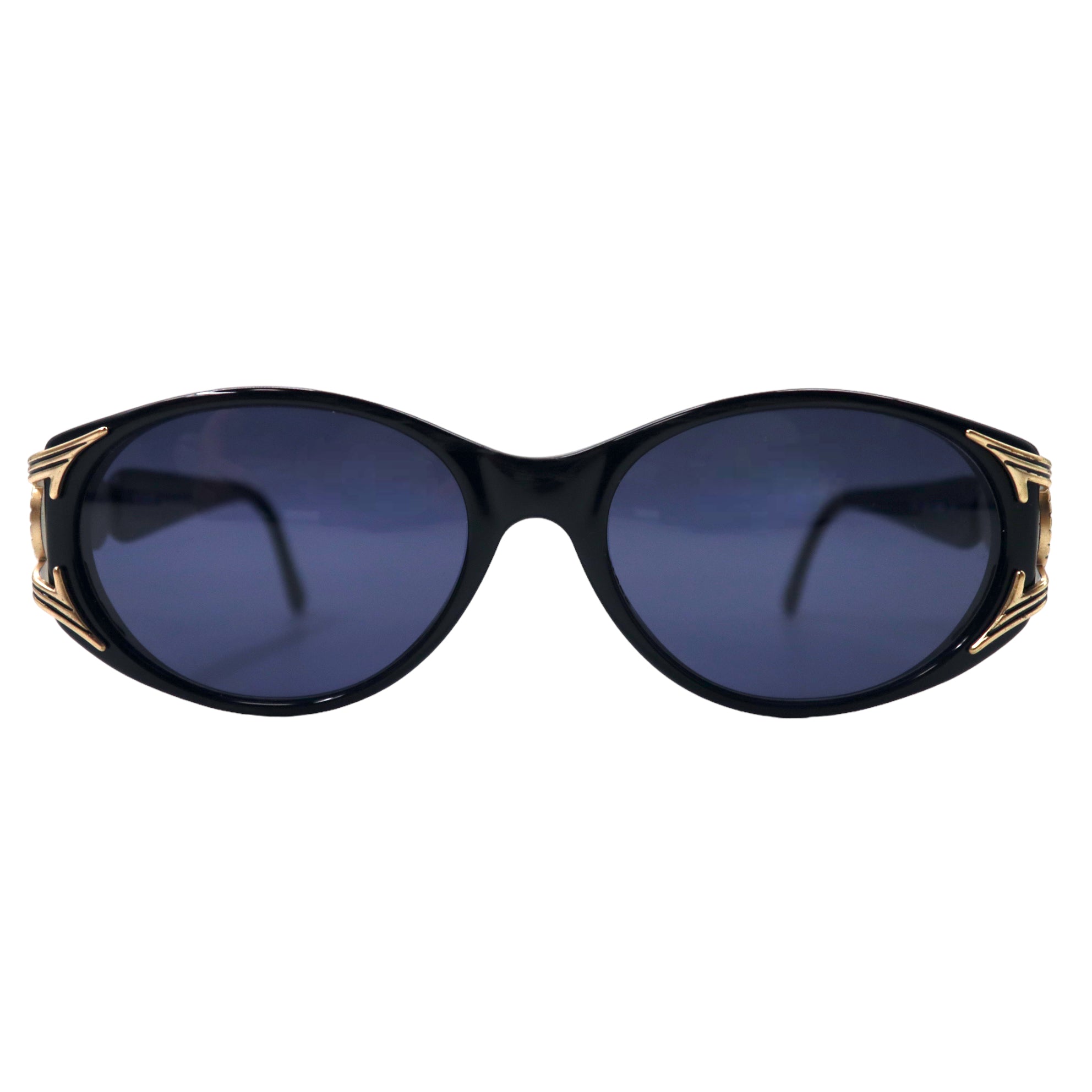 FENDI Sunglasses Black Gold Side Logo Coin FS 138 Ebony 130