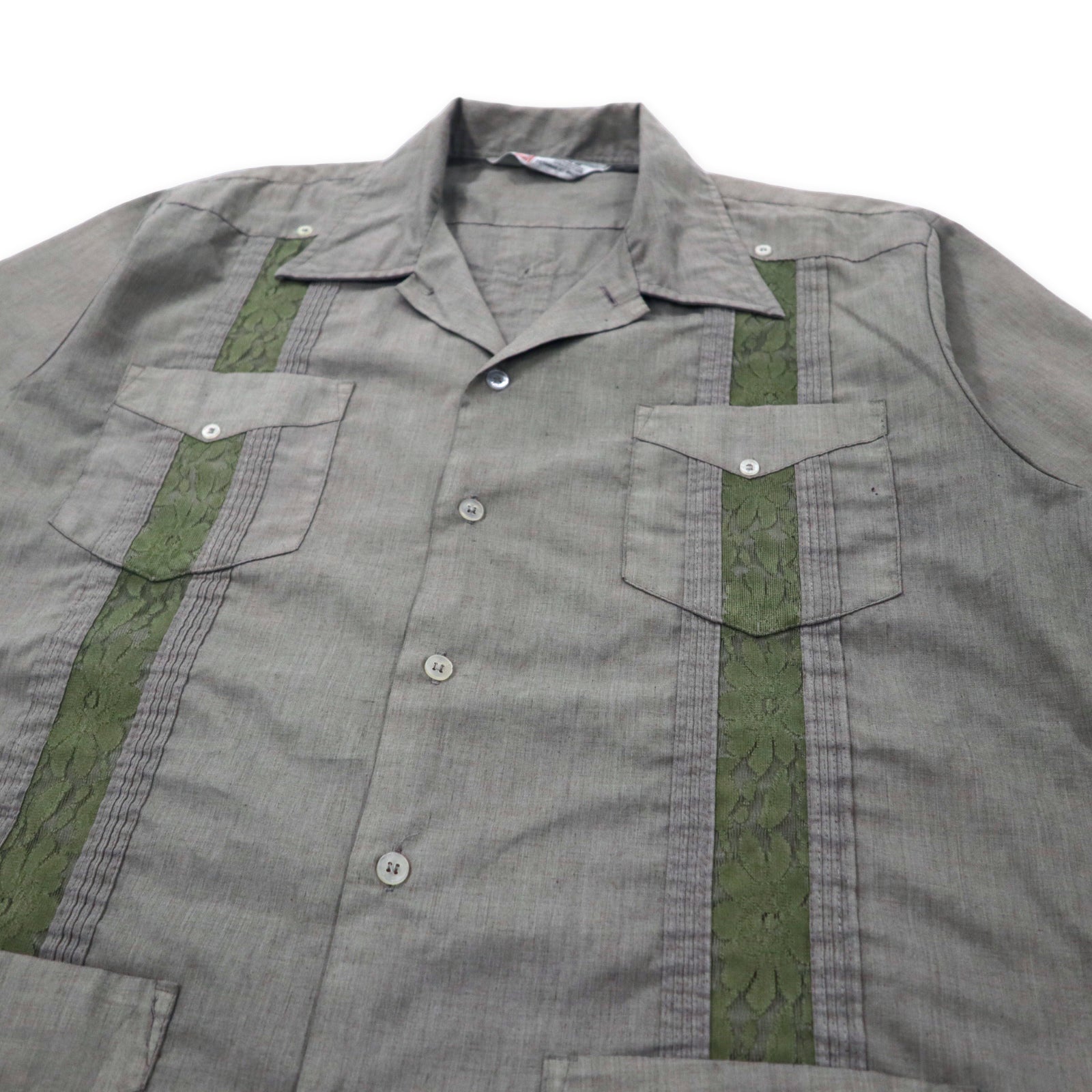 トップス 80s 90s EURO linen open collar shirt ITA 80s 90s EURO linen open collar shirt ITA - メルカリ