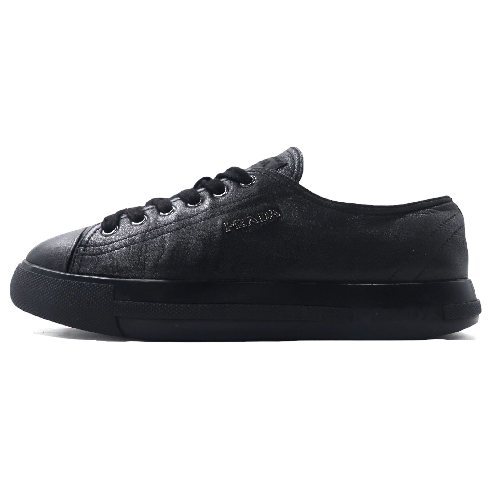 【関税＆送料込み】Prada Lace-Ups Leather lace ups Prada Black size 6.5 UK in Leather - 49346062