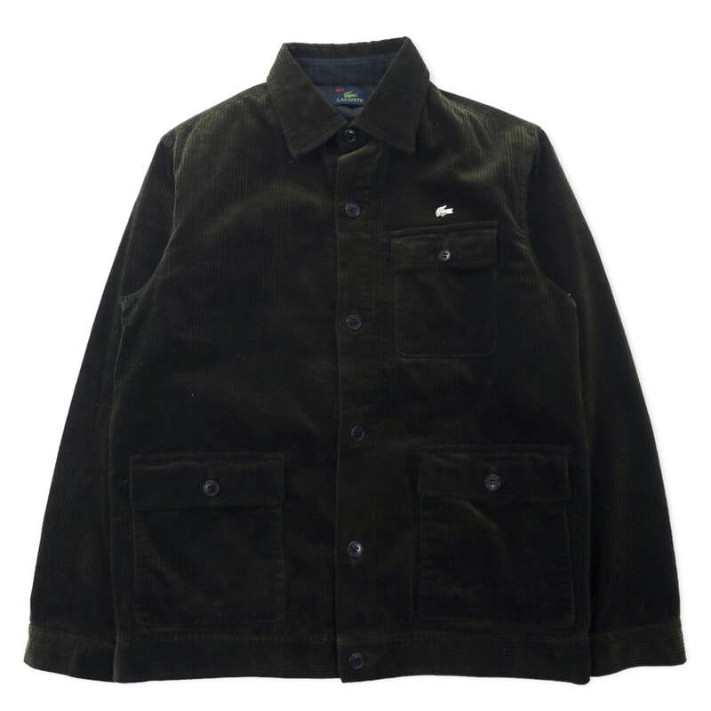 Lacoste Corduroy Over Jacket Coverall 48 Brown Cotton CORDUROY