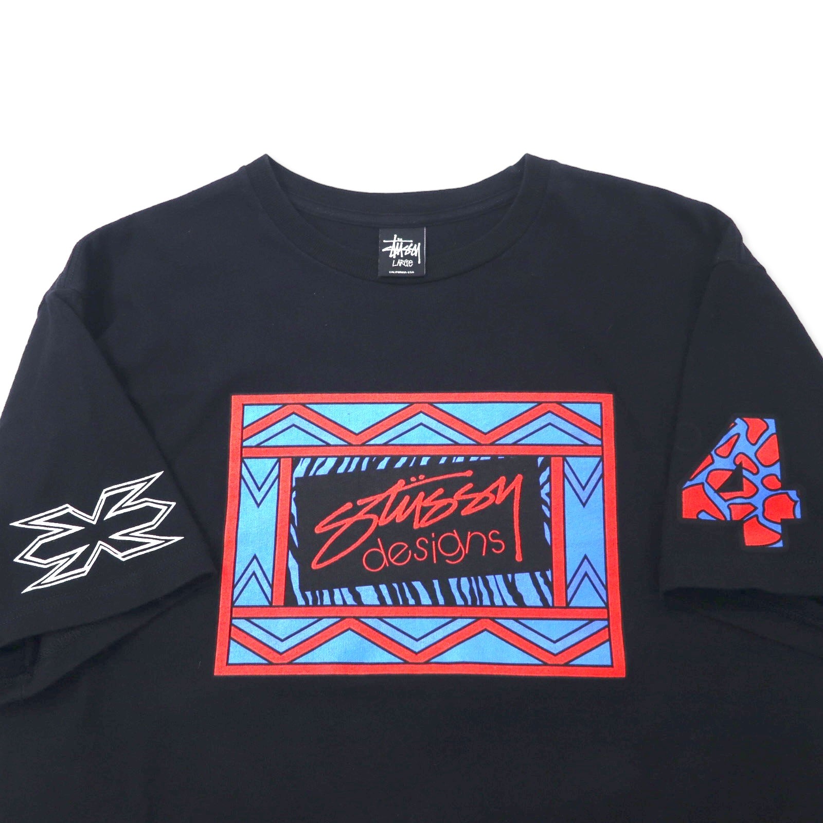 stussy N4 Chanel Logo Print T-Shirt L Black Cotton | eBay