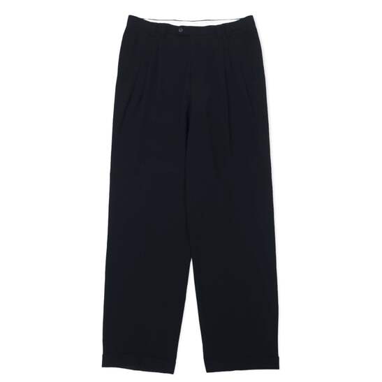 【USA製】80s〜 TOWNCRAFT two-tuck slacks Towncraft Mens Pants 52W Khaki Unfinished Hem Back Elastic