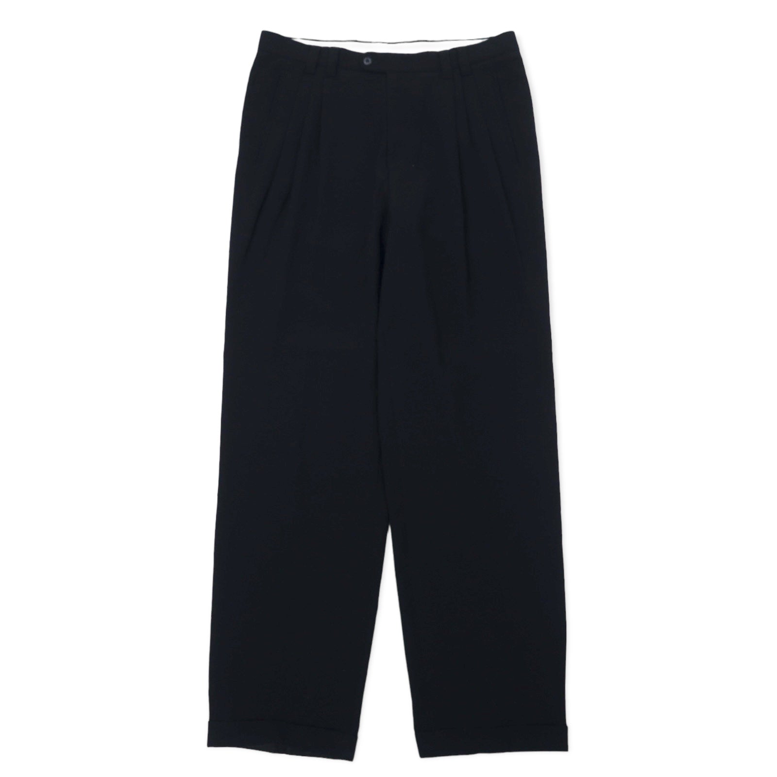 90s-00s EURO label 2-tuck wool slacks WOLFHOSE 80's Euro Vintage