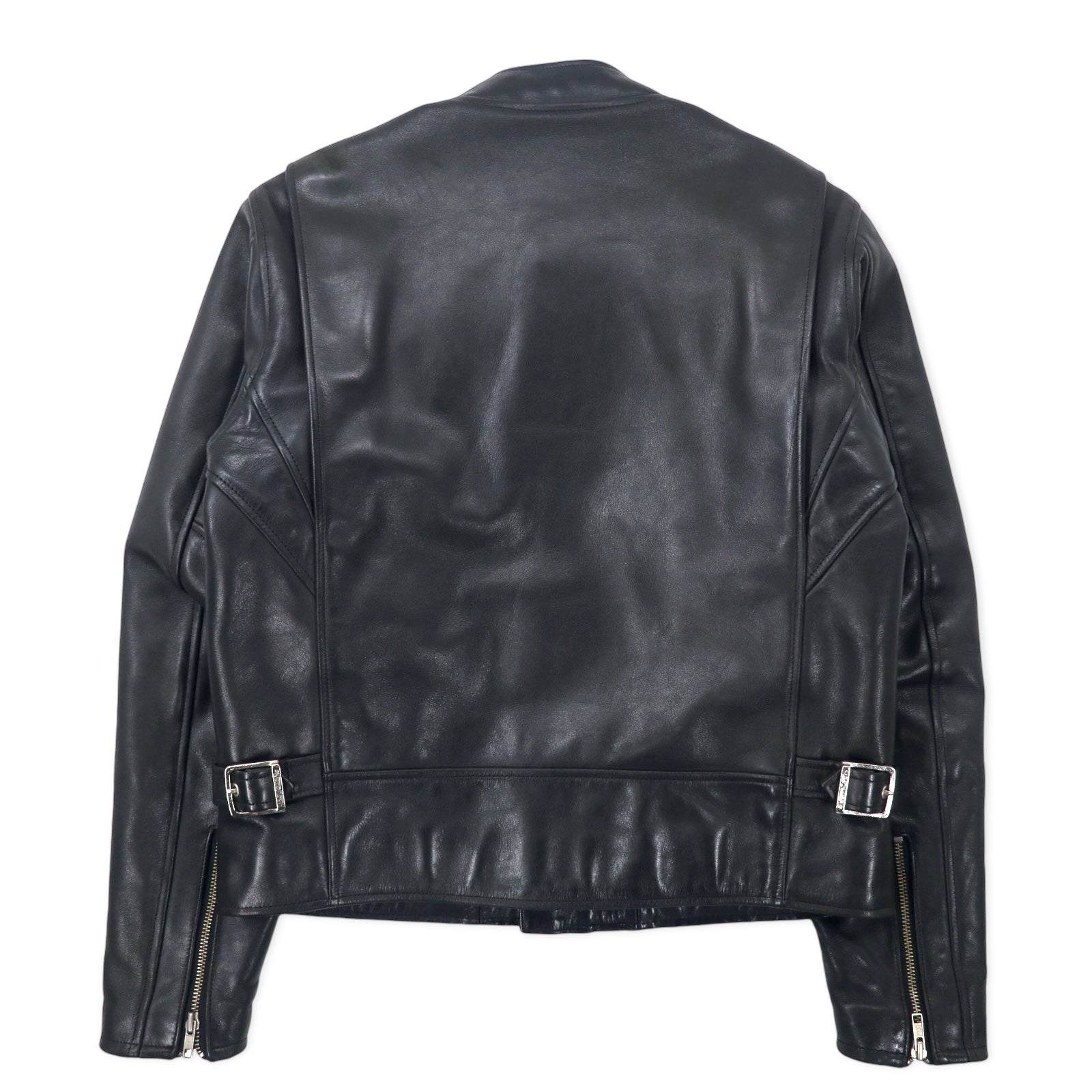 Harley Davidson ブラック シングルライダースジャケット M HARLEY DAVIDSON Single Riders Leather Jacket M Black Cowhide