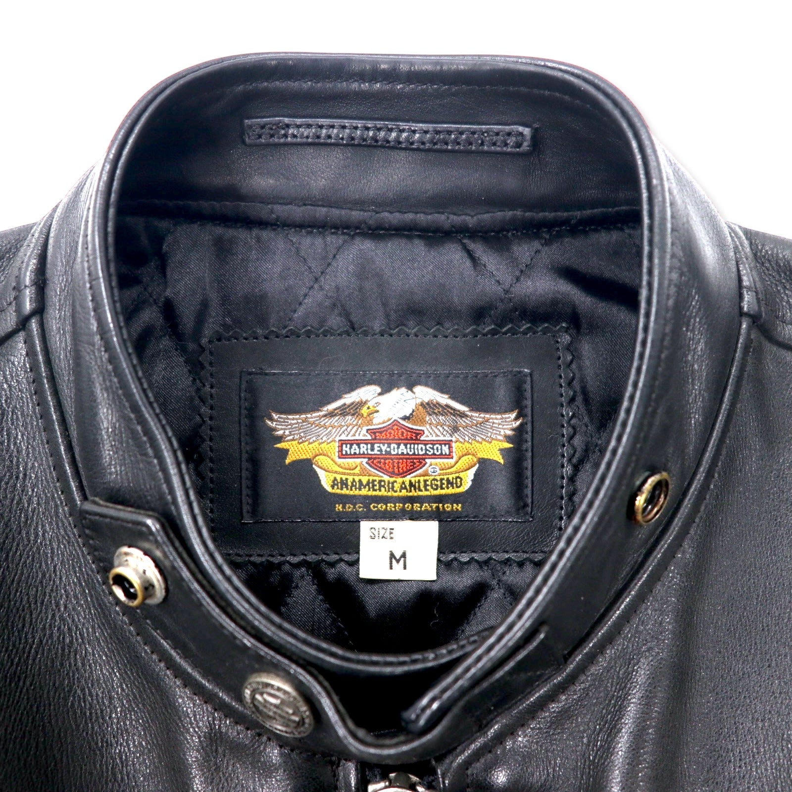 Harley-Davidsonシングルライダース HARLEY DAVIDSON Single Riders Leather Jacket M Black Cowhide