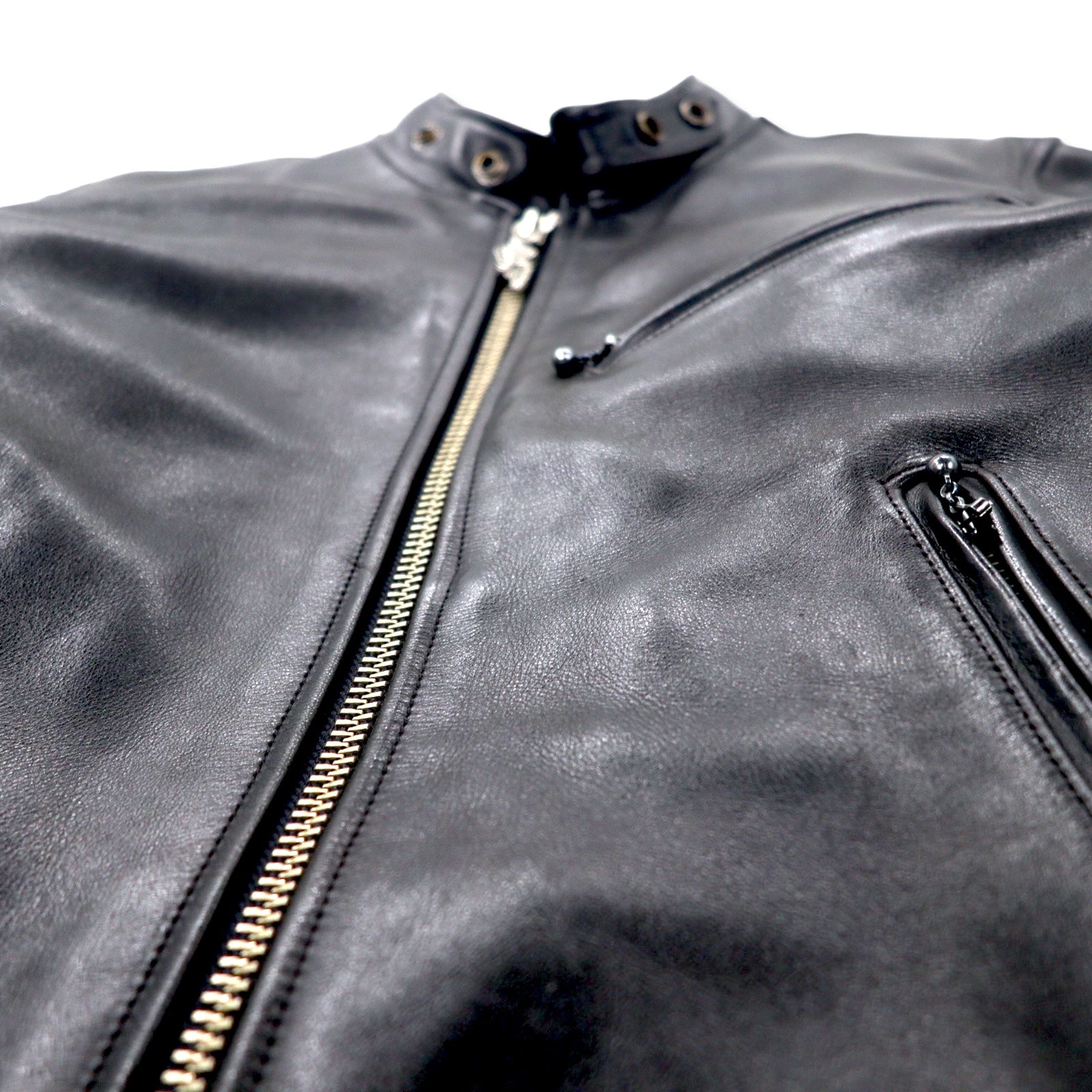 HARLEY DAVIDSON Single Riders Leather Jacket M Black Cowhide