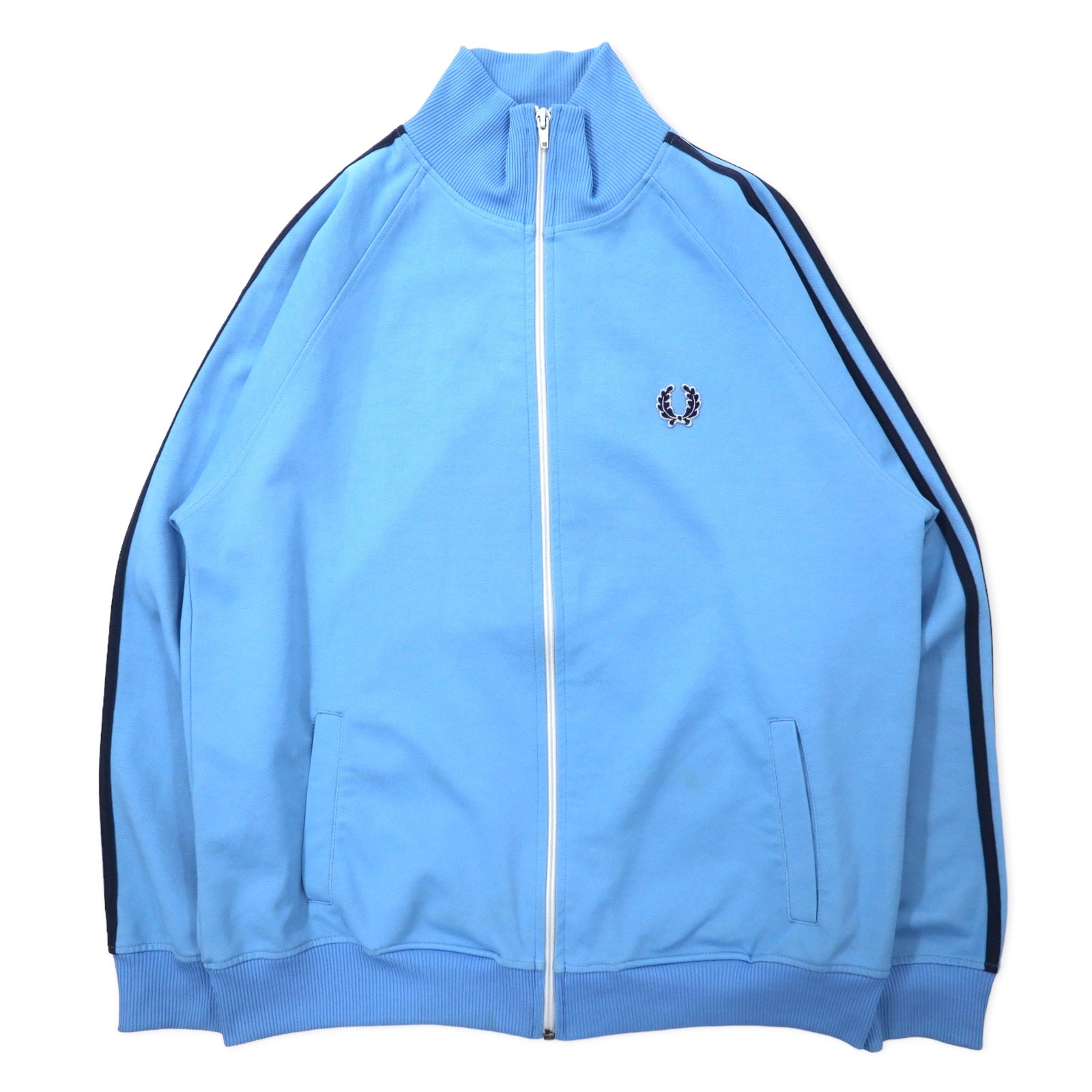 FRED PERRY Track Jacket Jersey L Blue Polyester Sideline One