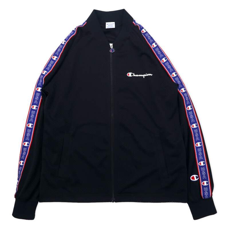 Champion Action Style Mesh Full Zip Jacket Track Jacket M Black