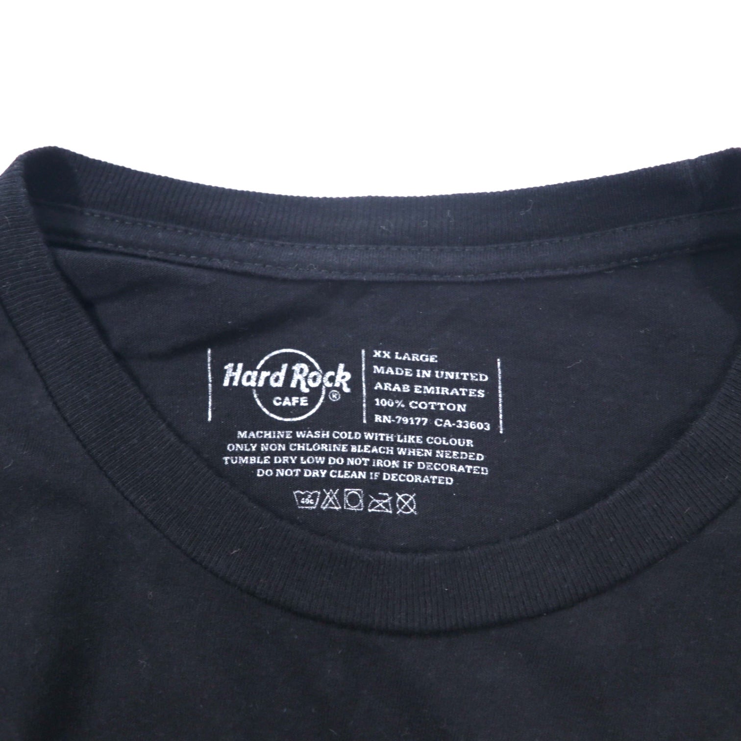 Hard Rock CAFE Logo Print T-Shirt XXL Black Cotton BAKU Big Size