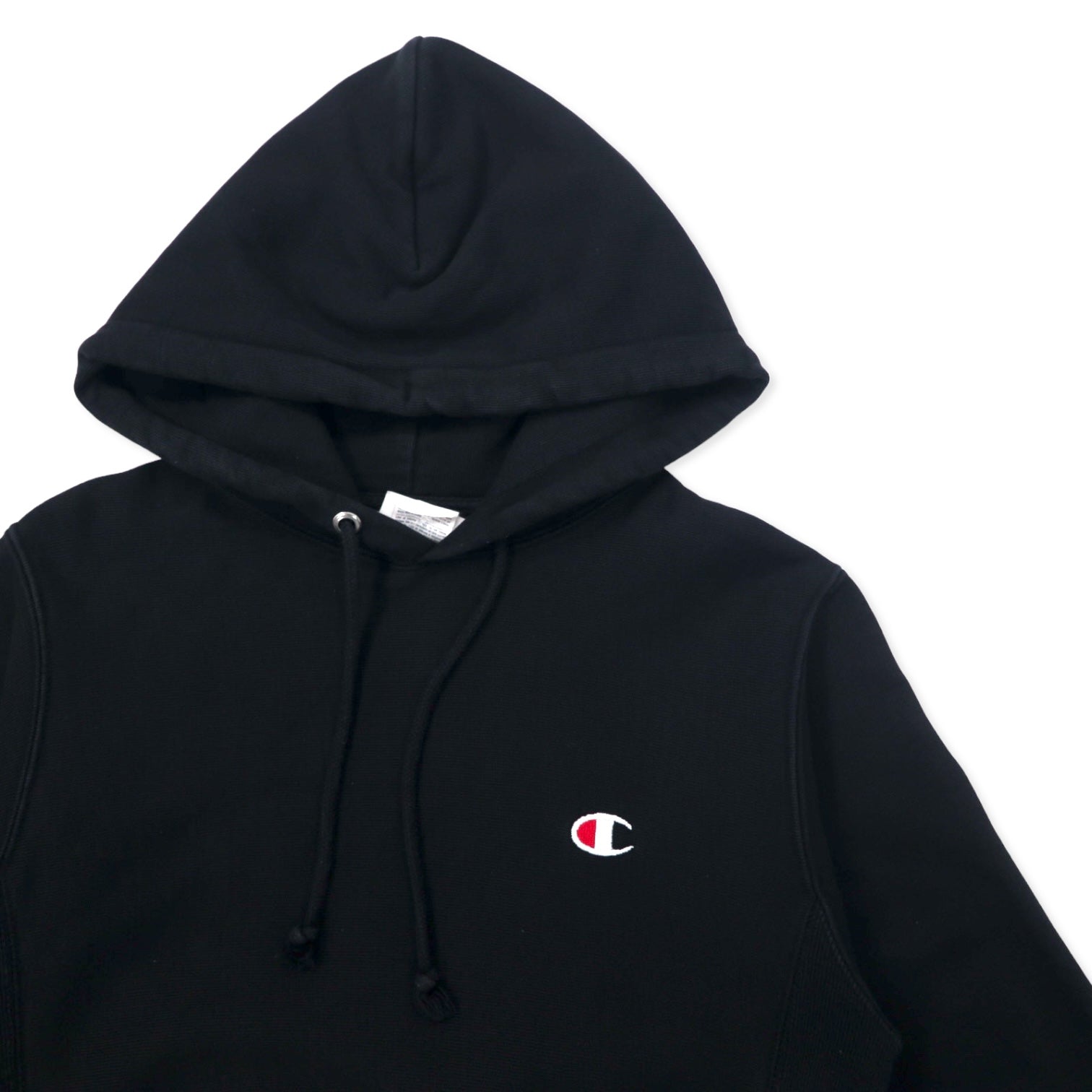 Champion Reverse Weave Hoodie M Black Cotton Single Blue Tag