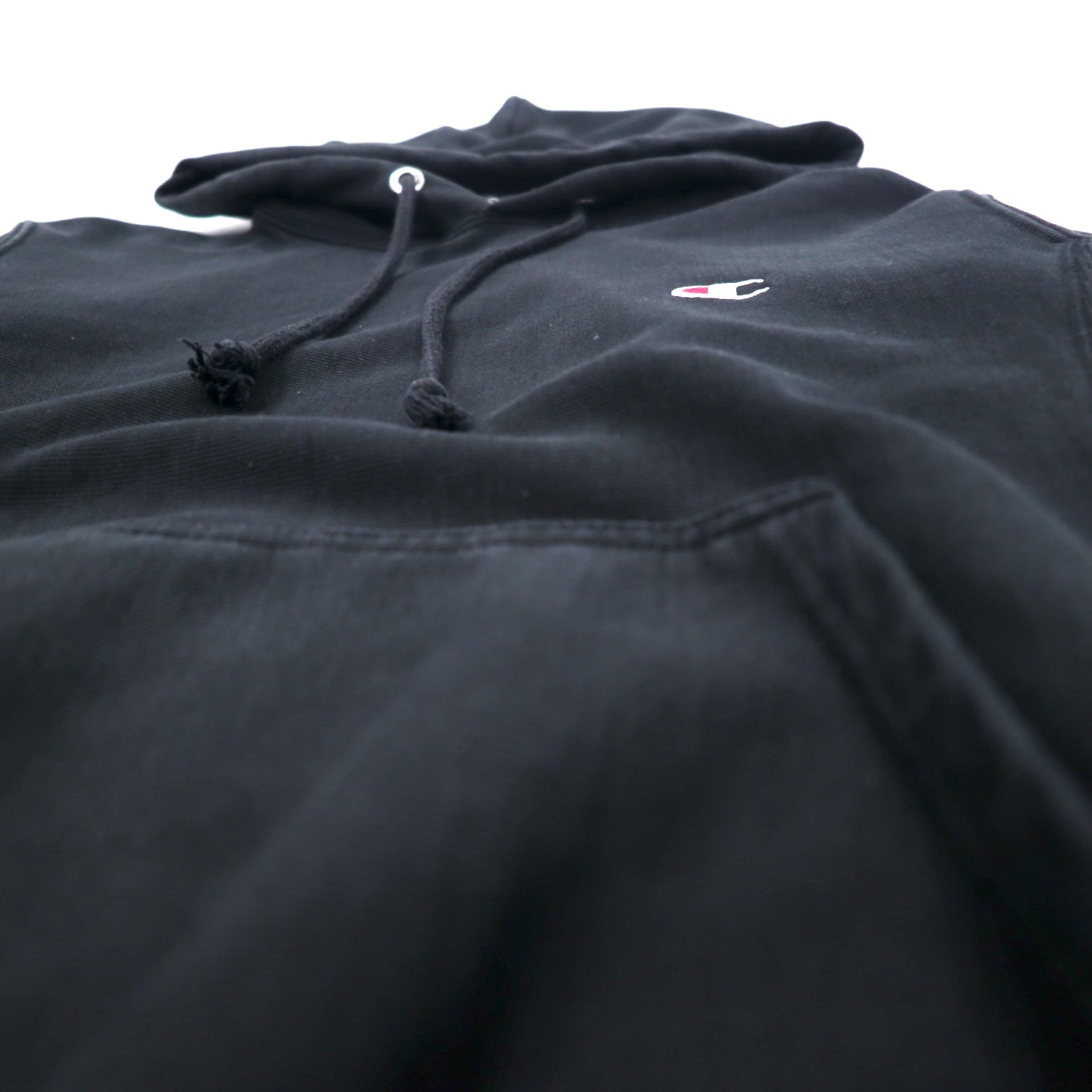 Champion Reverse Weave Hoodie M Black Cotton Single Blue Tag