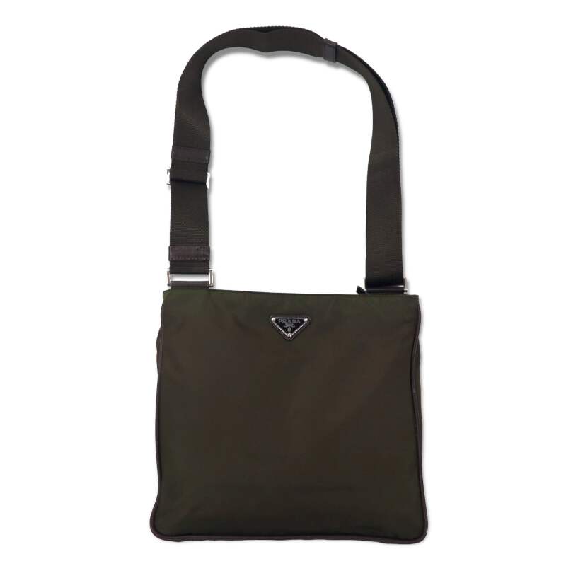 PRADA VELA SPORT ショルダーバッグ PRADA Crossbody Bag Shoulder Bag Khaki Nylon VELA SPORT Triangle
