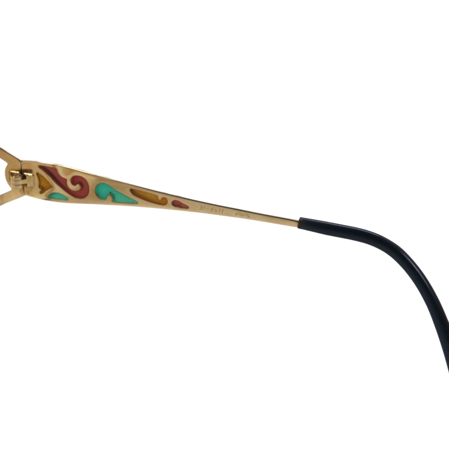 YVES SAINT LAURENT Vintage Sunglasses Gold Metal Collar Lens YSL
