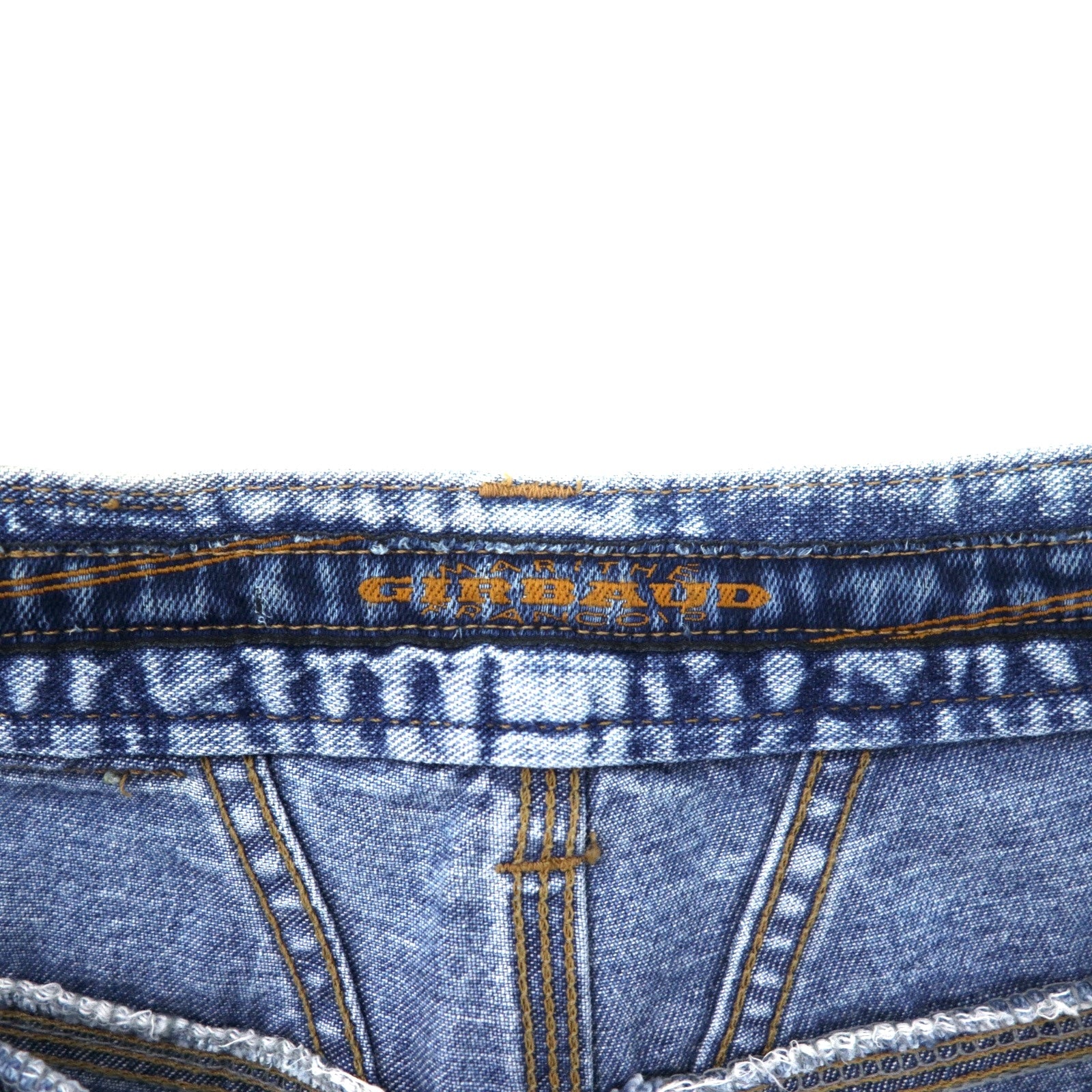 MARITHÉ FRANÇOIS GIRBAUD 23cm MARITHE FRANCOIS GIRBAUD Baggy Tapered Denim Pants S Blue Ice Wash