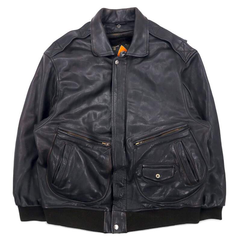 ジャケット・アウター vintage Italia lambleather jacket A-2 XL ジャケット・アウター vintage Italia lambleather jacket A-2