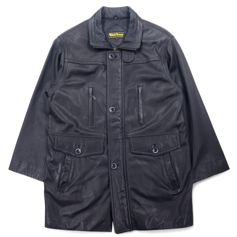 Wind Armor Deerskin British Leather Car Coat L Black Deerskin | eBay