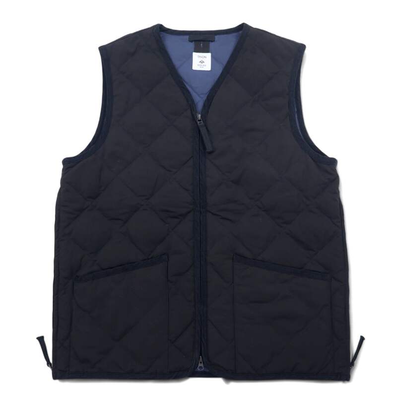 ジャケット・アウター TAION x WDS VOLUME DOWN VEST XL TAION Side Zip Quilted Puffer Vest XL Black Military V-Neck