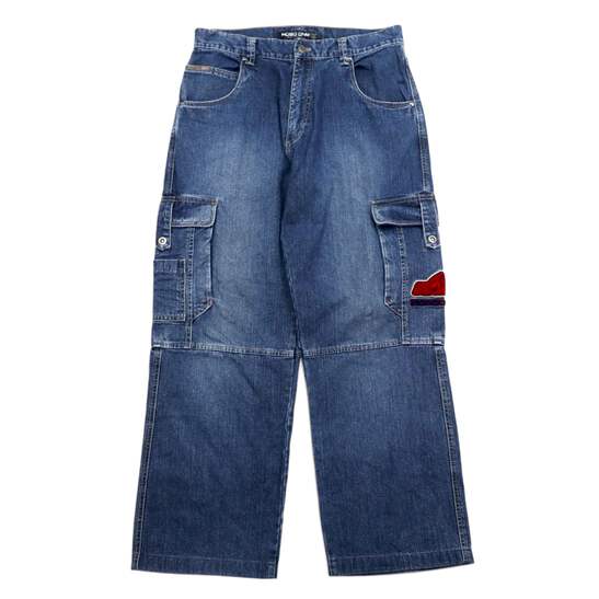 パンツ Her lip to Grand Cargo Denim Pants HOBO DNM 90's Baggy Wide Denim Cargo Pants 86 Blue Cotton | eBay