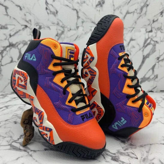 Men's Fila MB Orange | Purple | Black | Gardenia Mid-Top Sneakers