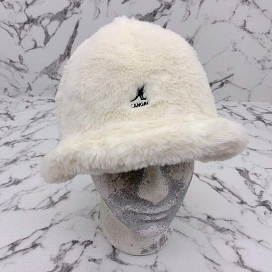 Men's Kangol Off White Faux Fur Fuzzy Casual Bucket Hat NWT | eBay