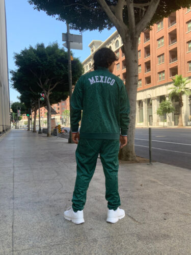 Men's Fila Dk Green | White | Red Mexico Graphic Casual Tracksuits