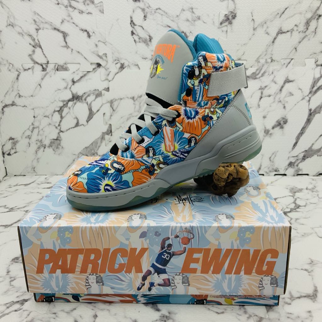 Men's PATRICK EWING 33 HI X ACE VENTURA Grey | Sky Blue | Orange