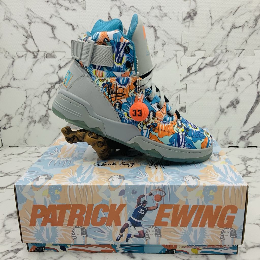 Men's PATRICK EWING 33 HI X ACE VENTURA Grey | Sky Blue | Orange