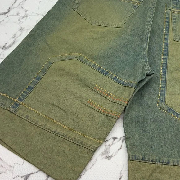 Men's Vokal by Nelly Mid Blue | Vintage | Yellow | Orange Stitched