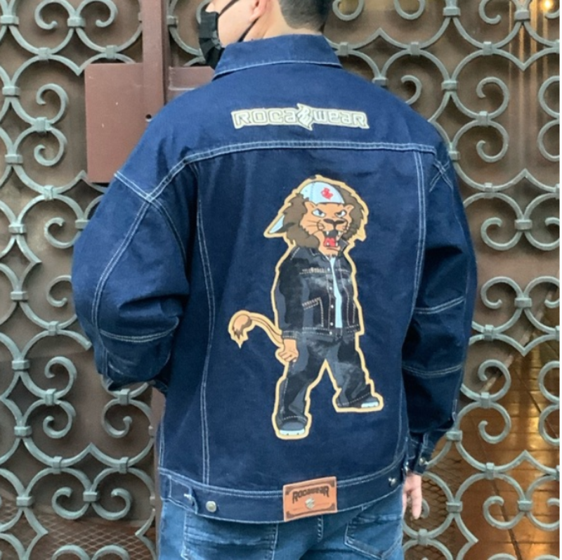 Men's Rocawear Dk Blue Denim Jacket NWT | eBay