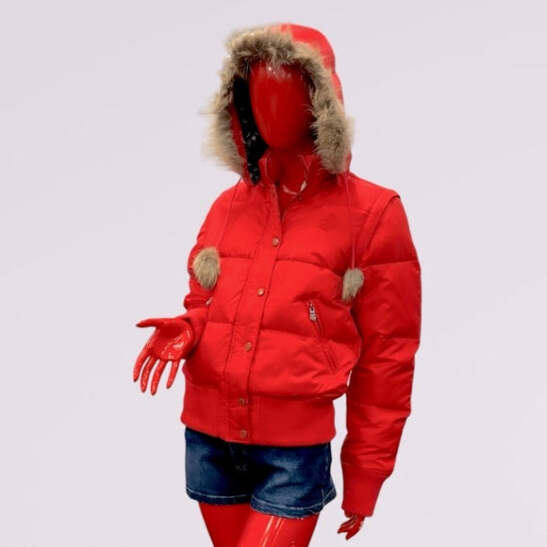 Women's Rocawear Red Sleeveless Faux Fur Jacket NWT | eBay