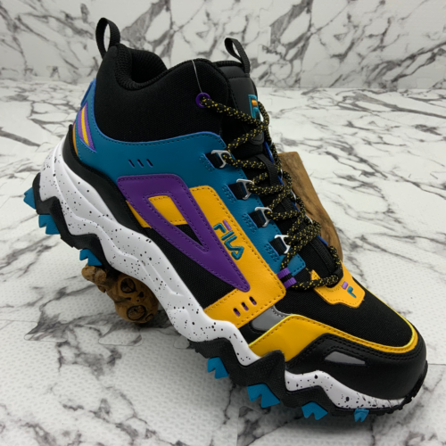 Men's Fila Oakmont Tr Mid Black | Turquoi | Purple | Yellow
