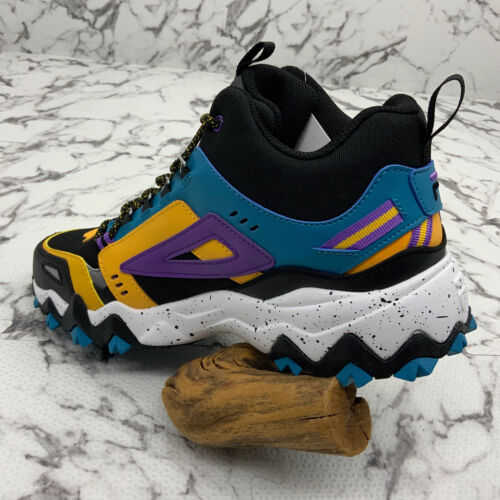 Men's Fila Oakmont Tr Mid Black | Turquoi | Purple | Yellow