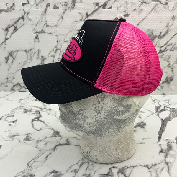 NWT Von Dutch Hot Pink Mesh Cap Hot Pink Velour Rhinestone Trucker Hat | Von Dutch main image 3