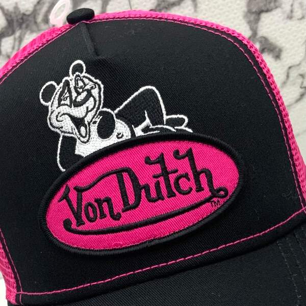 EUC Vintage Von Dutch Silky Hot Pink and Black Trucker Hat Von Dutch | Accessories | Von Dutch Lavender Trucker Hat  main image 3
