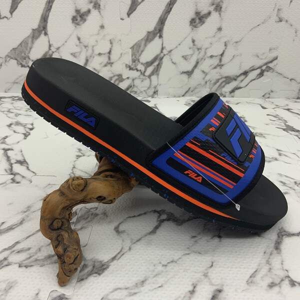 Men’s Fila Black | Blue | Orange Lunar Slides NWT Men main image 4
