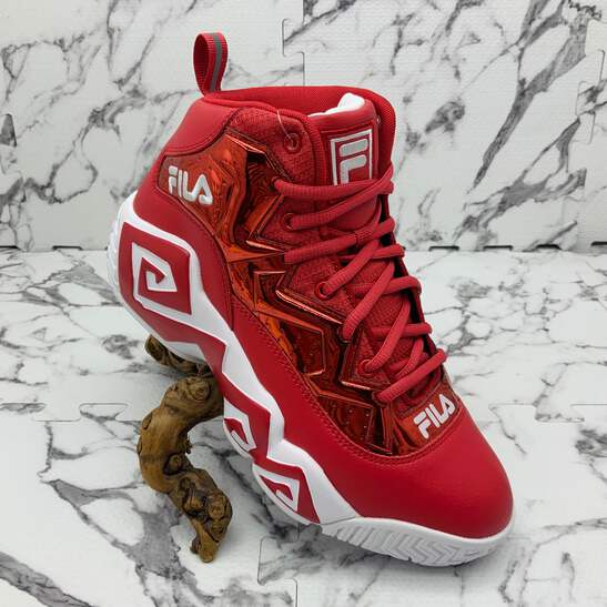 Men’s Fila MB Night Walk Red Metallic White Sneakers NWT