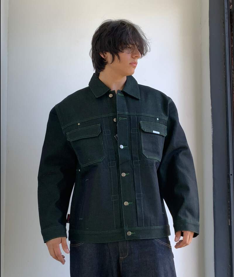 ジャケット・アウター darkwear 00s LITHIUM HOMME denim jacket Men's Davoucci Green | Lime Green Casual Denim Jacket NWT | eBay