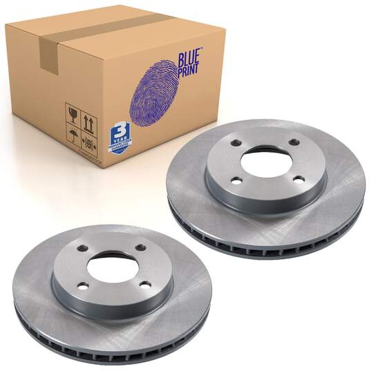 No.1 Pair of Front Brake Disc Fits Nissan Cube Latio March Blue
